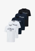 s.Oliver 5 Pack - Print T-shirt - weiß   blau   schwarz