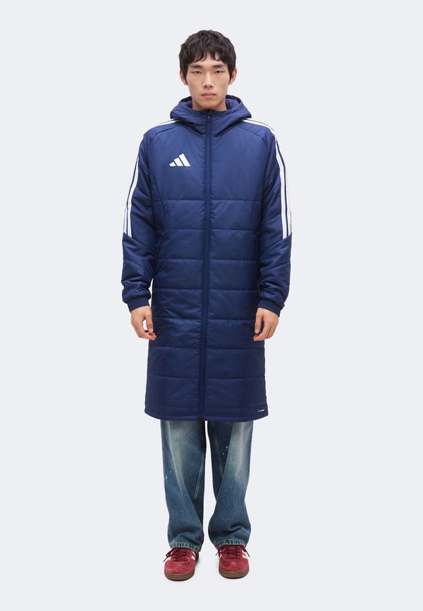 adidas Performance TIRO26 LONG COAT - Winter coat - team navy blue 2/white