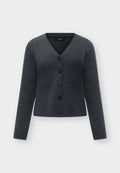 Vero Moda VMMILLE V NECK  - Cardigan - dark grey melange
