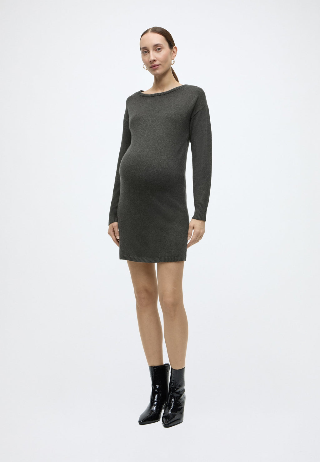 ONLY MATERNITY OLMHILIDA L/S O-NECK ABK DRESS KNT