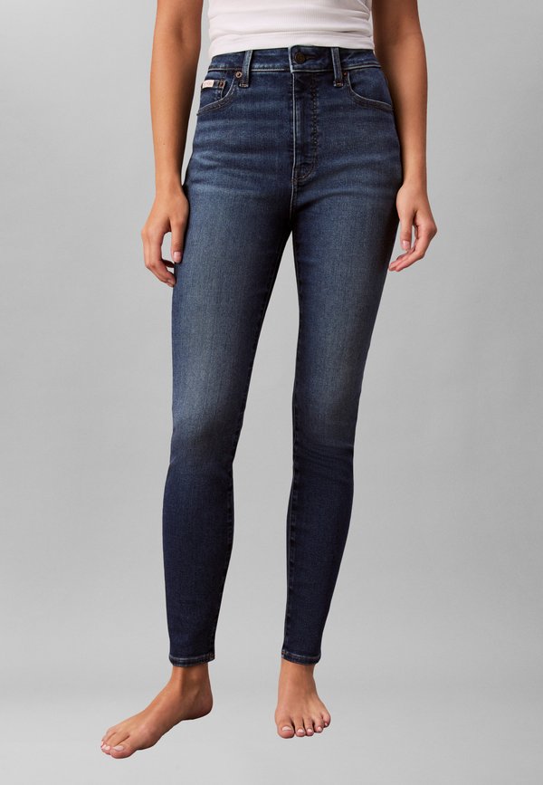 Calvin Klein Jeans HIGH RISE SKINNY - Jeans Skinny Fit - midtown blue
