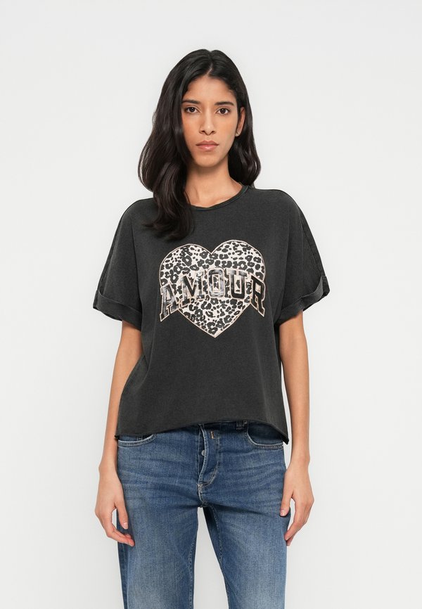 ONLY ONLLUCY - Print T-shirt - black