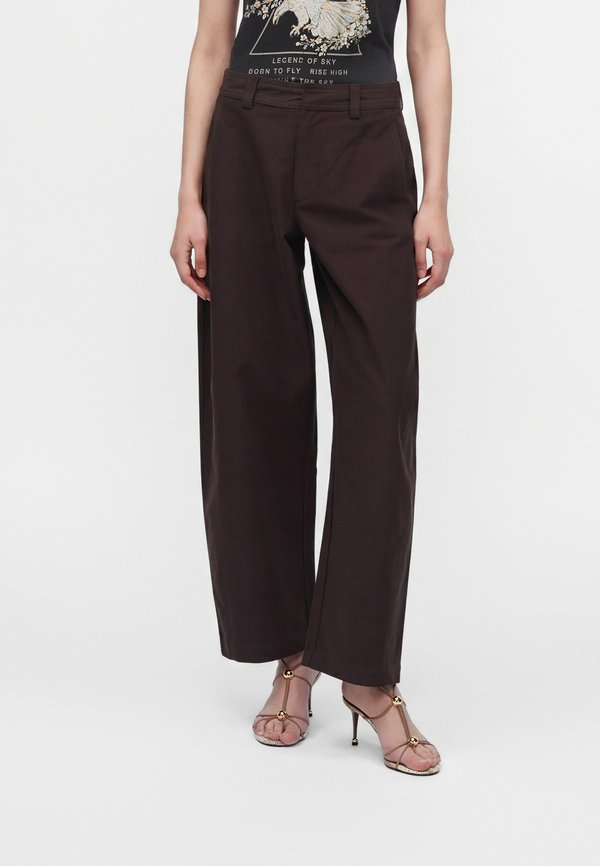 ONLY ONLCLAIR BARREL - Trousers - black coffee