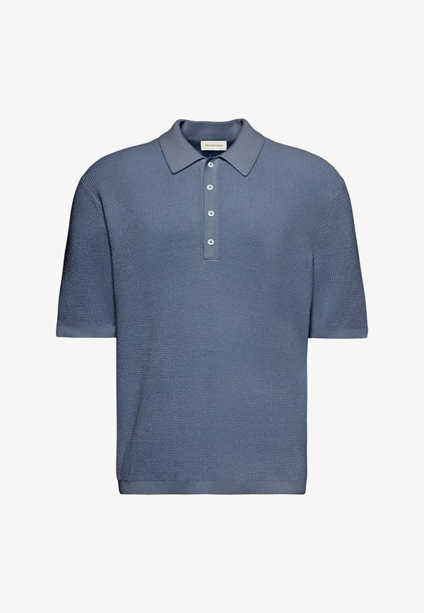 Calvin Klein Jeans Polo shirt - dusty sailor blue