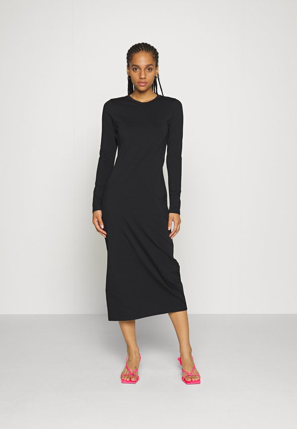 NU-IN LONG SLEEVE MIDI DRESS WITH SLIT