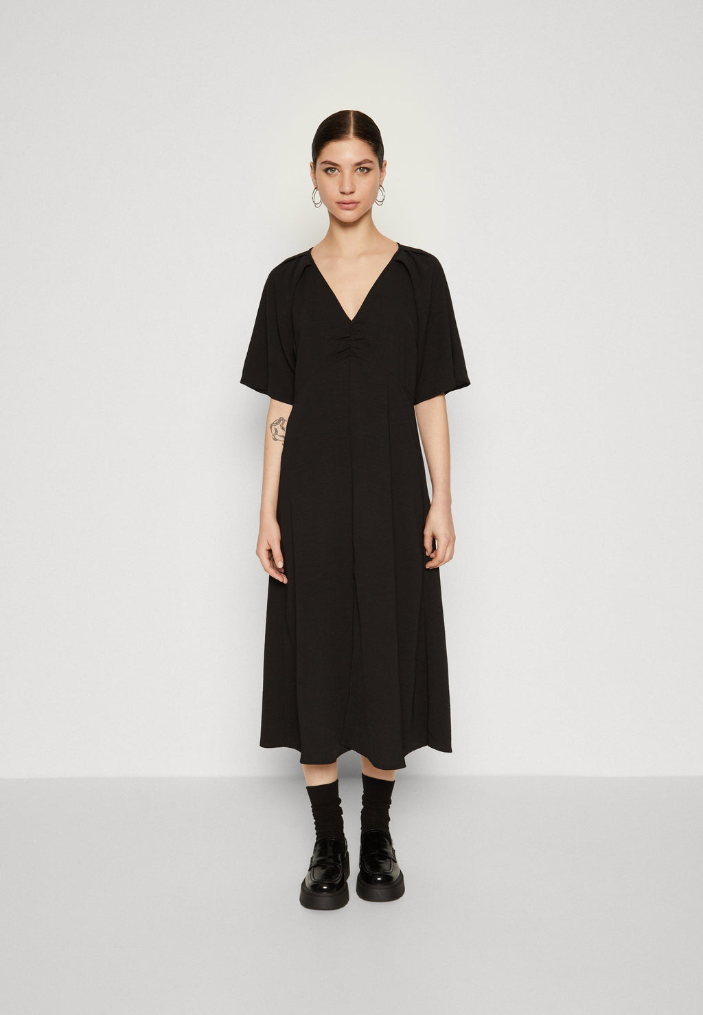 JDY JDYDIVYA RUCHING MIDI DRESS