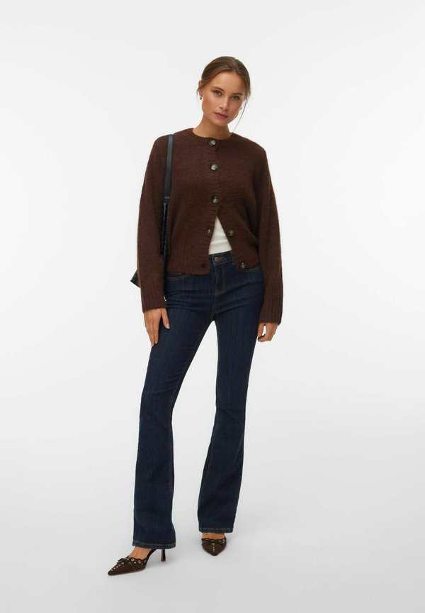Vero Moda VMHOPE Knit - Cardigan - chocolate torte