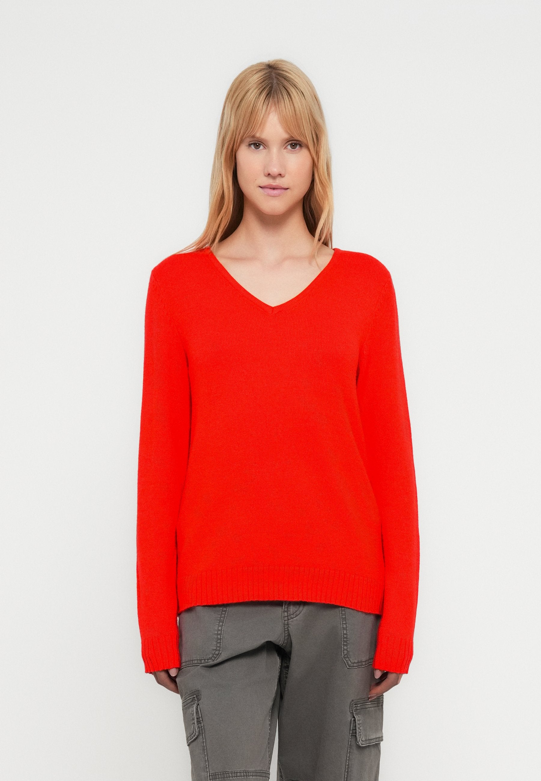 VILA VIRIL V-NECK L/S KNIT TOP - NOOS