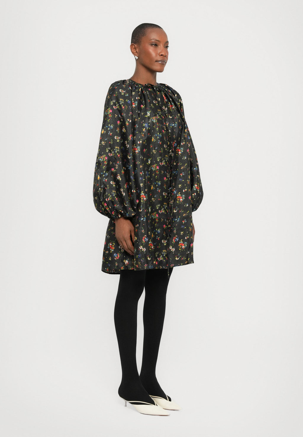 Stine Goya FLAT TEXTURED VOLUMINOUS BOW DRESS