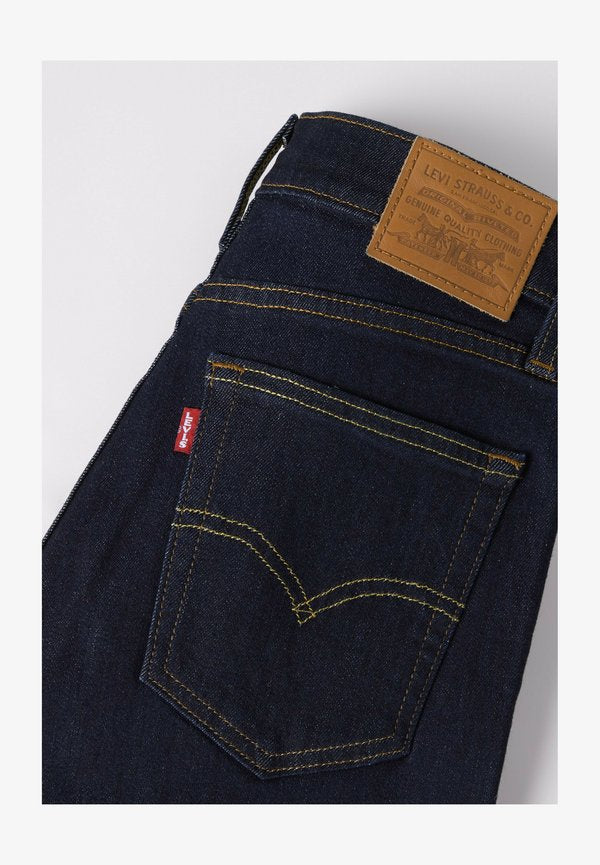 Levi's® 722 HIGH RISE SLIM TRUE BLUE RINSE - Slim fit jeans - true blue rinse - dark indigo - flat finish