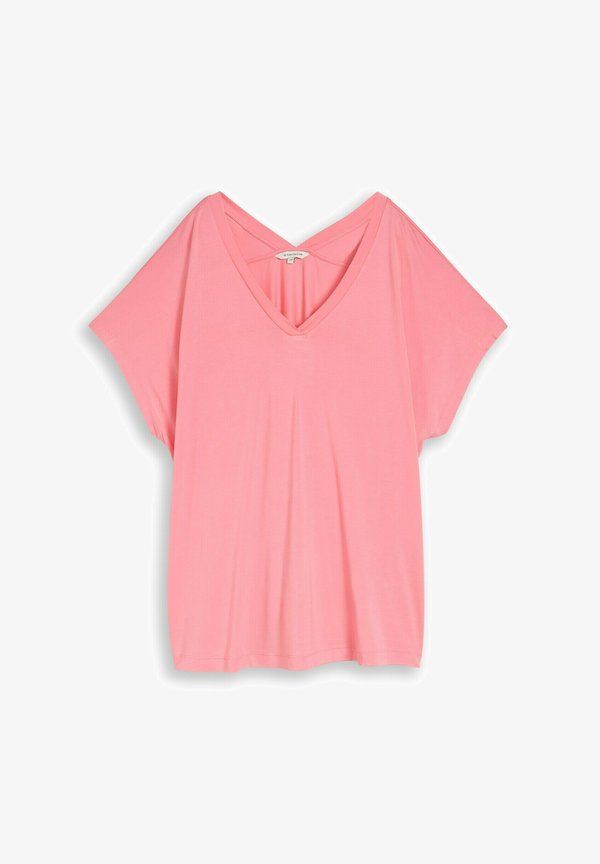 TOM TAILOR TOM TAILOR T-SHIRT PLUS SIZE - T-SHIRT MIT V-AUSSCHNITT - Basic T-shirt - soft fuchsia pink