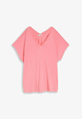 TOM TAILOR TOM TAILOR T-SHIRT PLUS SIZE - T-SHIRT MIT V-AUSSCHNITT - Basic T-shirt - soft fuchsia pink