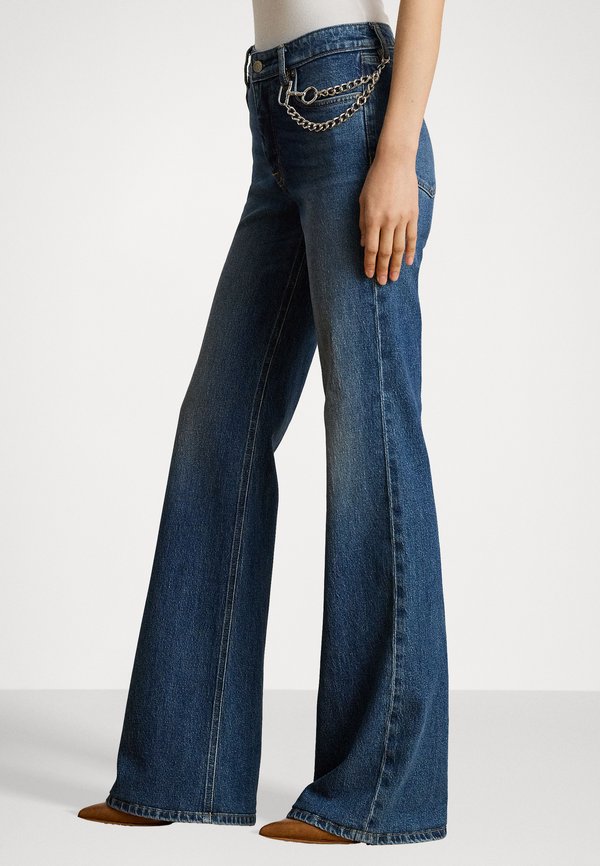 Lauren Ralph Lauren CHAIN-TRIM HIGH-RISE FLARE JEAN