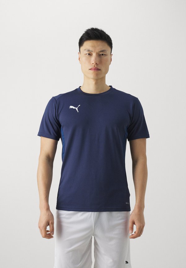 Puma TEAMGOAL - Sports T-shirt - navy/white/persian blue