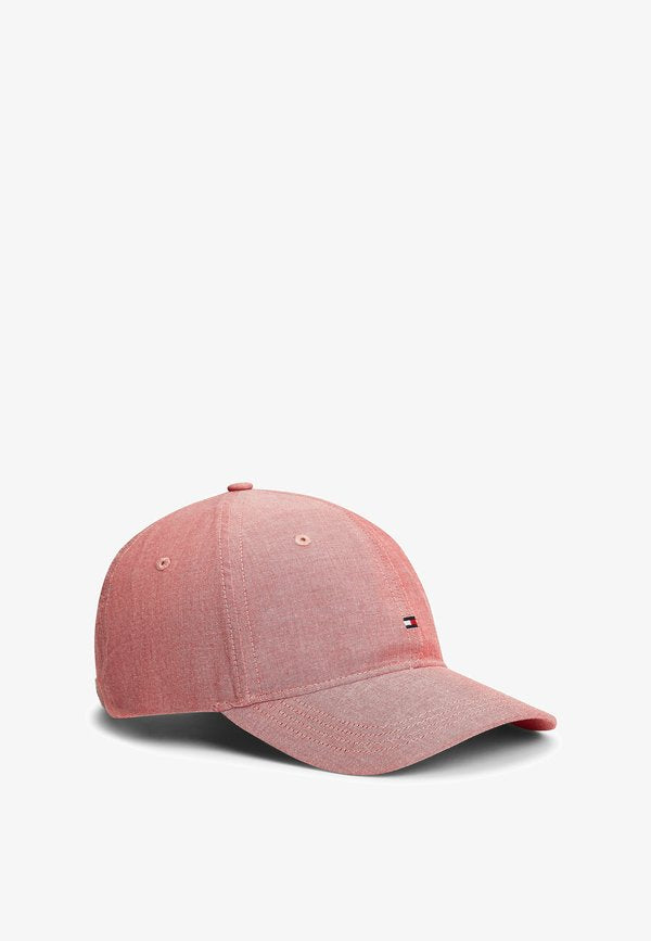 Tommy Hilfiger TOMMY HILFIGER HILFIGER FLAG EMBROIDERY CHAMBRAY BASEBALL CAP - Cap - red