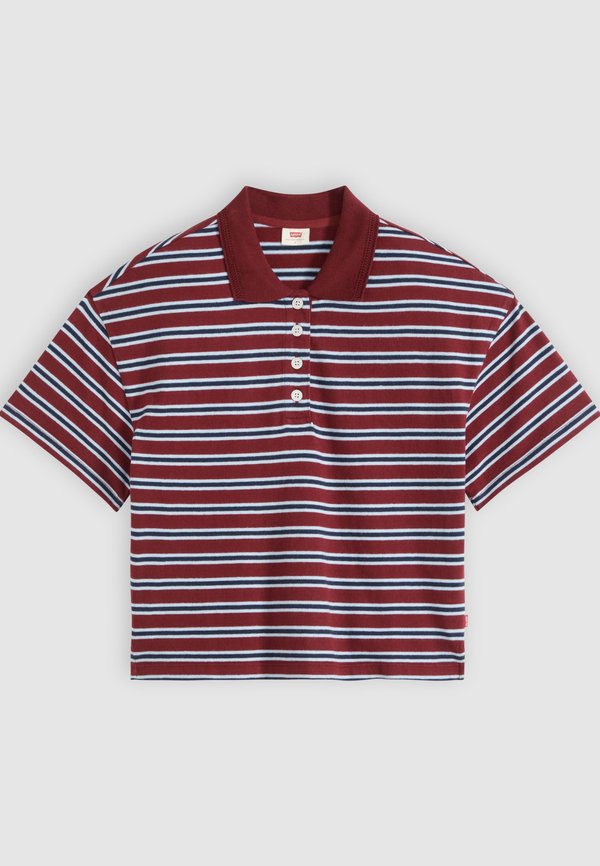 Levi's® DIDION RUGBY POLO - Polo shirt - milano stripe warm cabernet