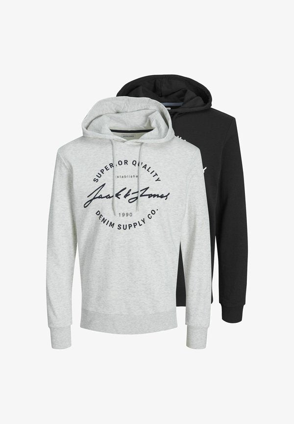 Jack & Jones 2-pack Printed - Hoodie - black