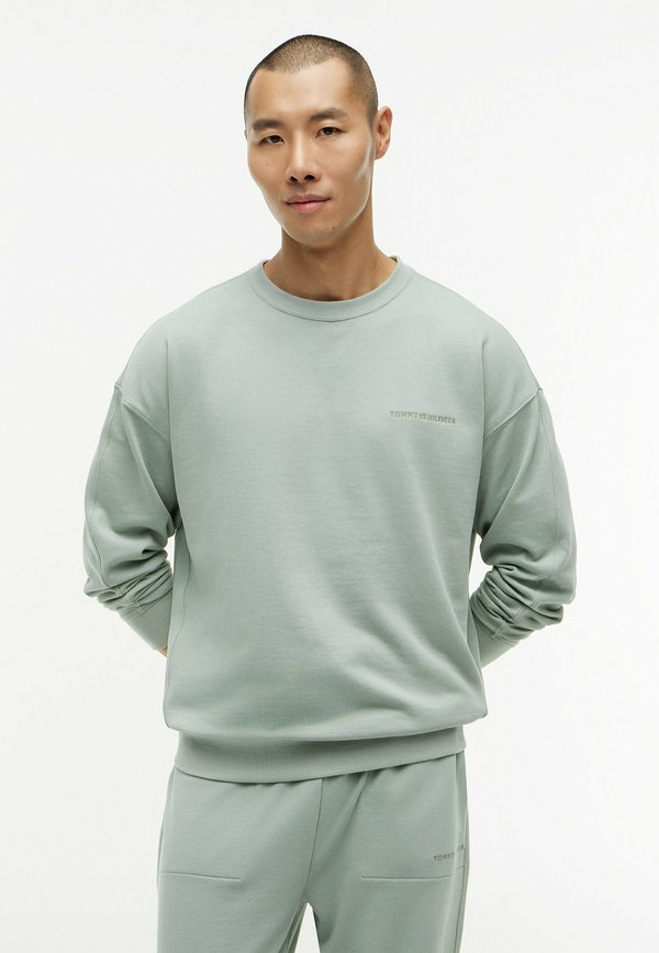 Tommy Hilfiger ESSENTIAL LOGO LOUNGE TRACK  - Pyjama top - minty grey