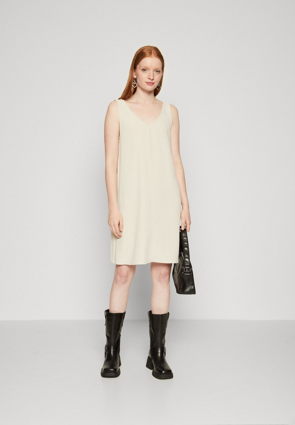ONLY ONLMETTE V NECK BELT DRESS