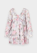 Needle & Thread EXCLUSIVE CAMILLES GARDEN CHIFFON LONG SLEEVE MICRO MINI DRESS