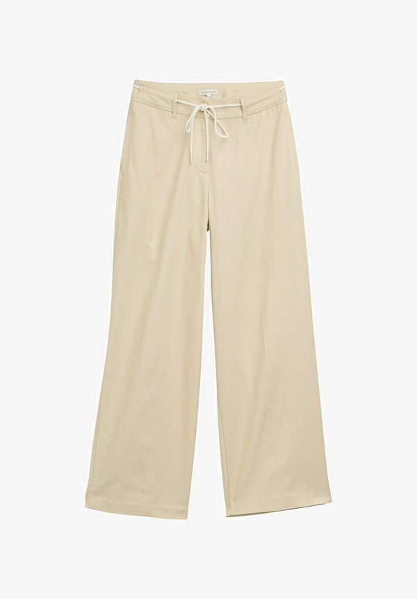 TOM TAILOR TTLEA WIDE - Trousers - champagne