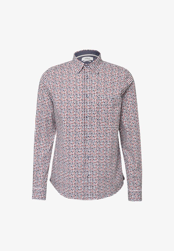 s.Oliver MOTIFS AVEC DÉTAILS CONTRASTÉS - Shirt - weiß