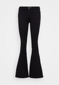 ONLY ONLREESE RETRO - Flared Jeans - washed black