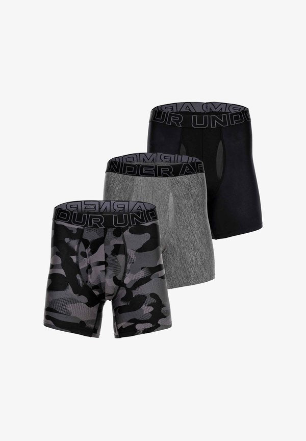 Under Armour PERFORMANCE TECH 3 PACK - Boxer briefs - neo camo black / black / castlerock heather