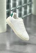 Calvin Klein CHUNKY CUPSOLE LACEUP RUB BT LTH - Trainers - bright white/enchanted forest green