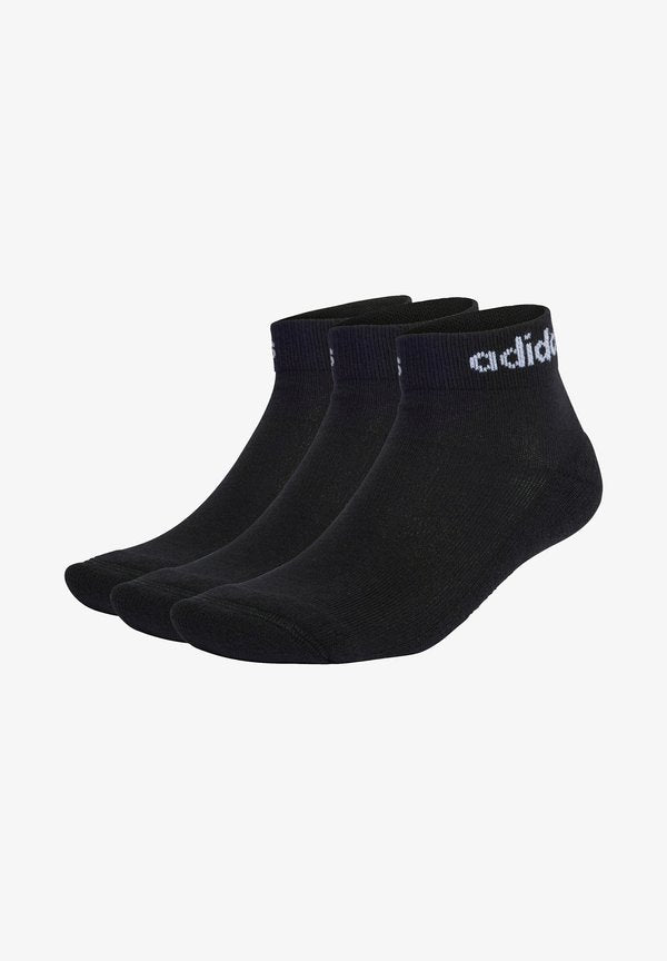 adidas Performance LINEAR CUSHIONED 3 PACK - Sports socks - black/white