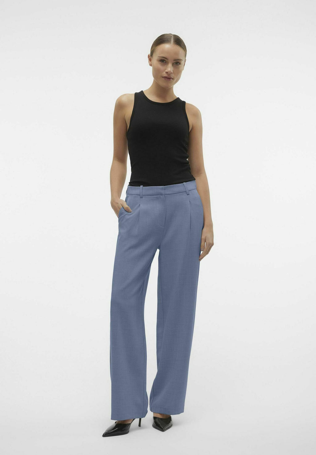 Vero Moda VMCASSIDY MW WIDE PANT NOOS