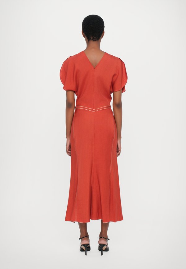 Victoria Beckham GATHERED WAIST MIDI DRESS