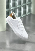 Tommy Hilfiger MIX COURT SNEAKERS - Trainers - white/coconut groove
