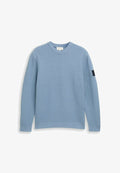 TOM TAILOR MIT RUNDHALSAUSSCHNITT - Jumper - faded denim blue