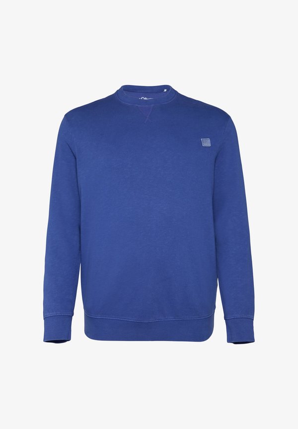 s.Oliver MIT GARMENT DYE UND LOGO-DETAIL - Sweatshirt - ozeanblau
