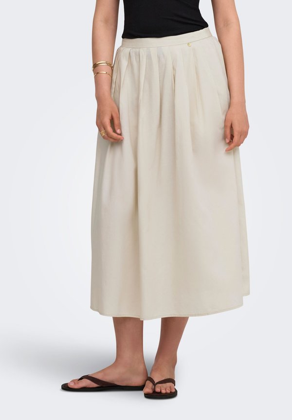 ONLY SKIRT ONLISOLA SKIRT LONG SKIRT - A-line skirt - oatmeal