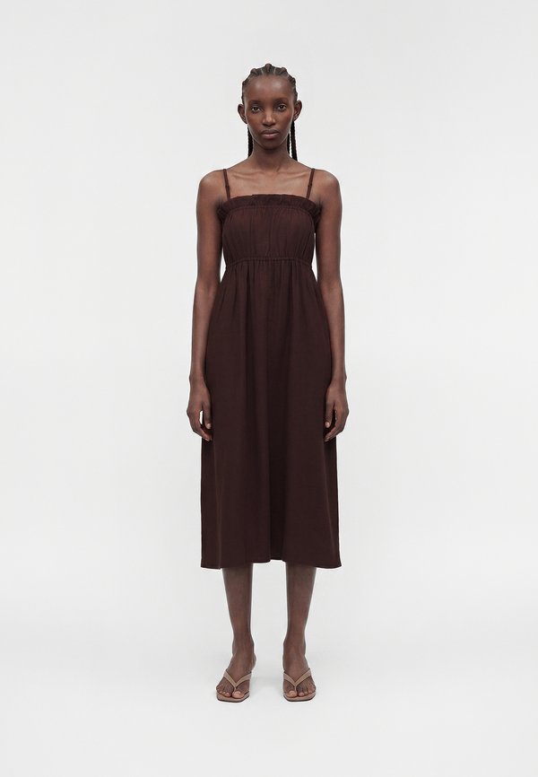 ONLY ONLLINO DETATABLE STRAPS DRESS - Day dress - chocolate brown