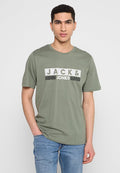 Jack & Jones JWHCORP LOGO TEE PLAY2 SS O-NECK - Print T-shirt - Green
