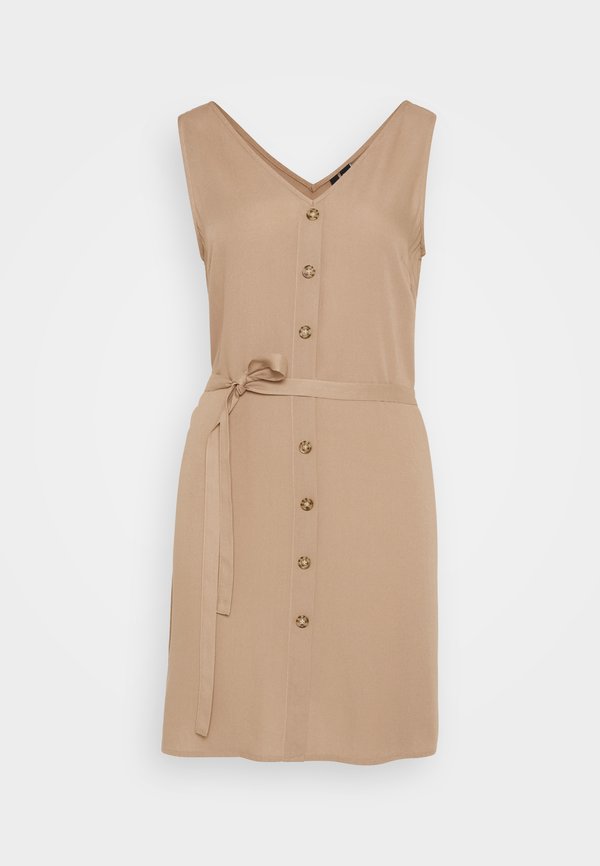 Vero Moda Petite VMBUMPY SHORT DRESS  - Shirt dress - silver mink