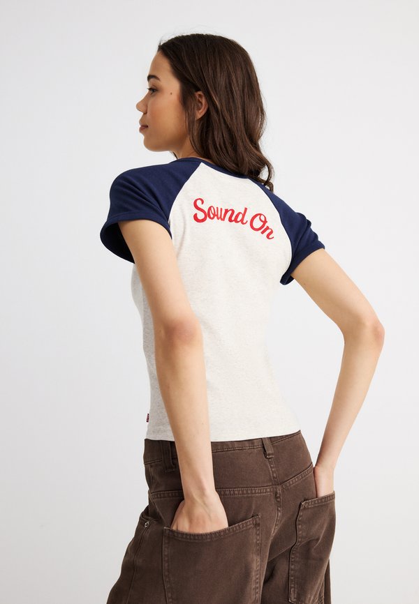 Levi's® RILEY RAGLAN TEE - Print T-shirt - orbit heather/navy blazer