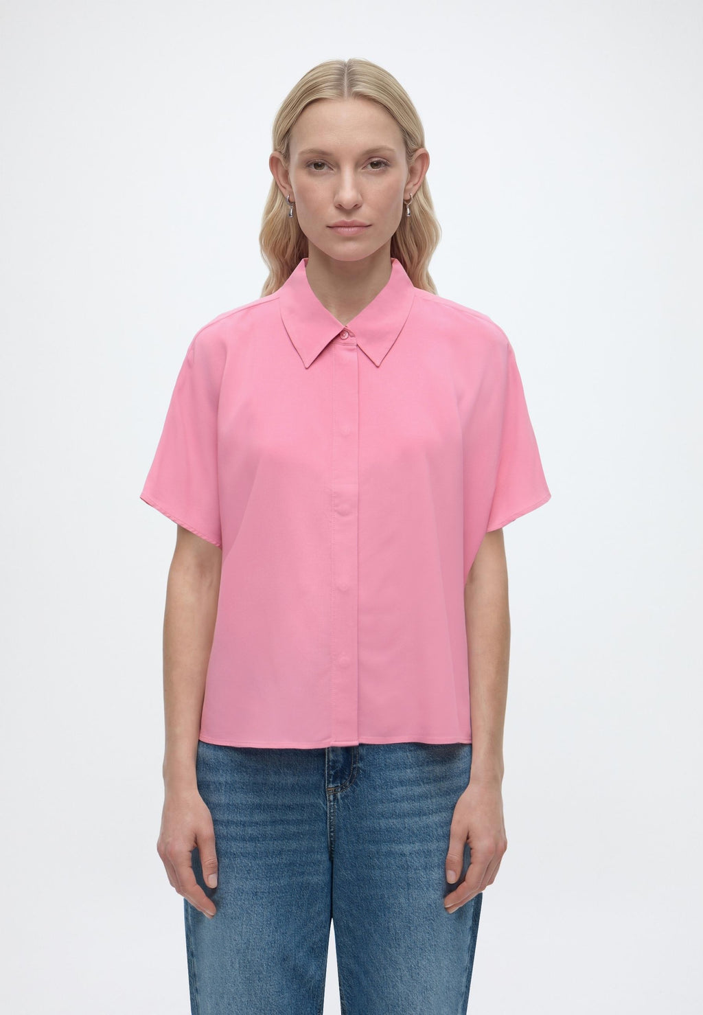 TOM TAILOR DENIM EASY SHORTSLEEVE VISCOSE BLOUSE