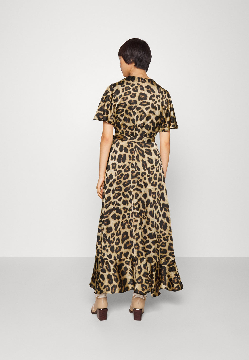Object Petite OBJGREEN PAPAYA WRAP LONG DRESS