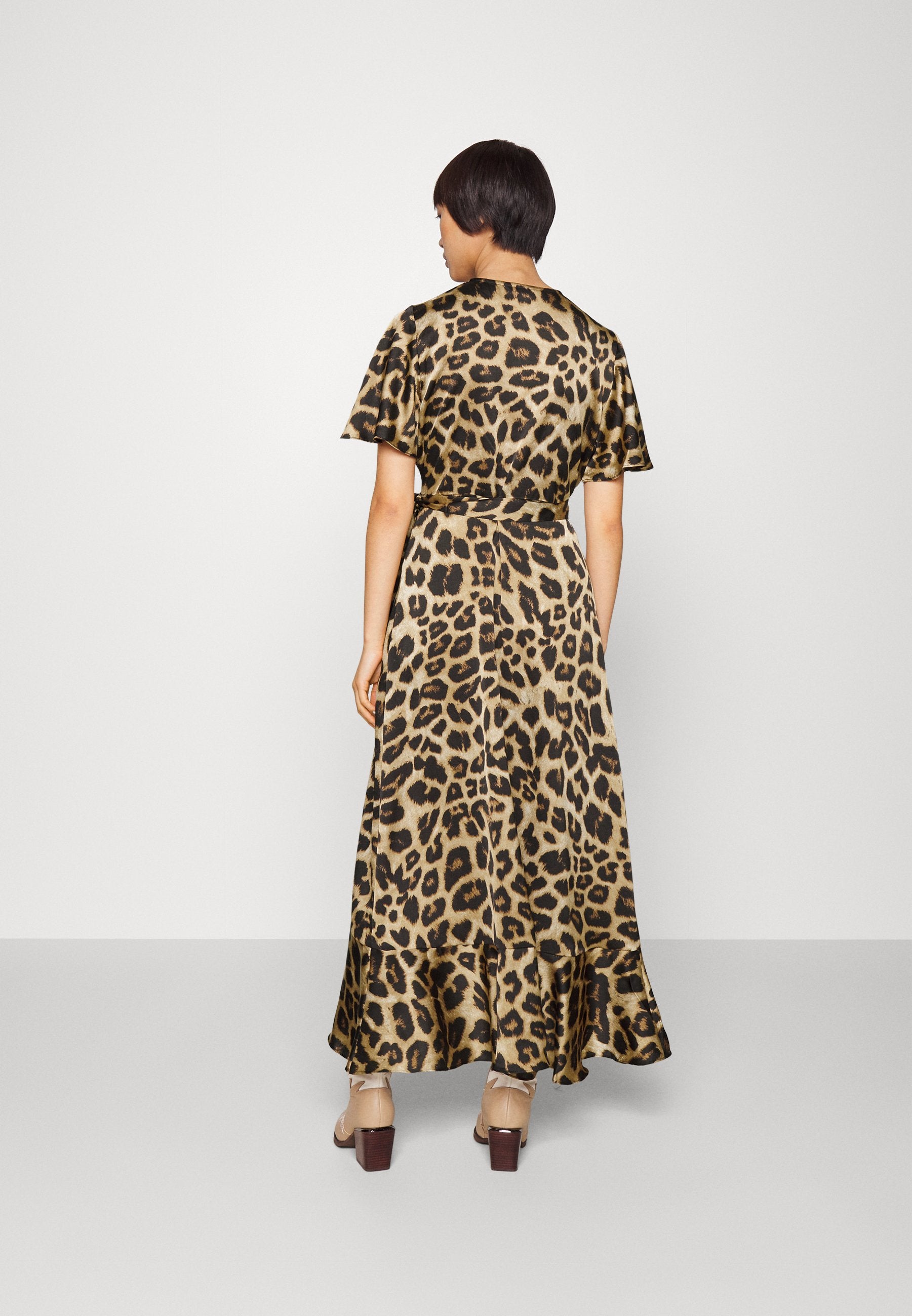 Object Petite OBJGREEN PAPAYA WRAP LONG DRESS