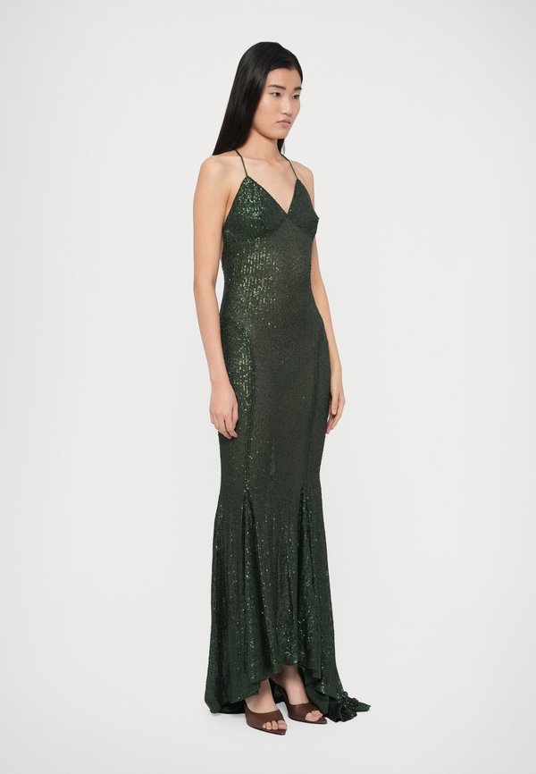 Norma Kamali LOW BACK MERMAID FISHTAIL GOWN