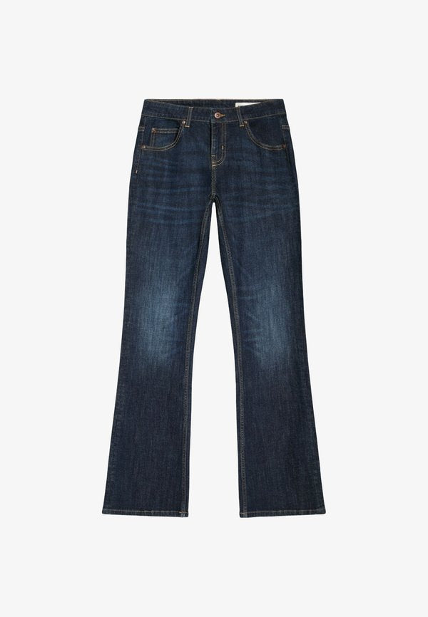 Bershka LOW-RISE SLIM FIT BOOT-CUT JEANS - JEANS - Bootcut jeans - dark blue