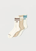 New Balance EVERYDAY MIDCALF UNISEX 3 PACK - Socks - stone/ off-white