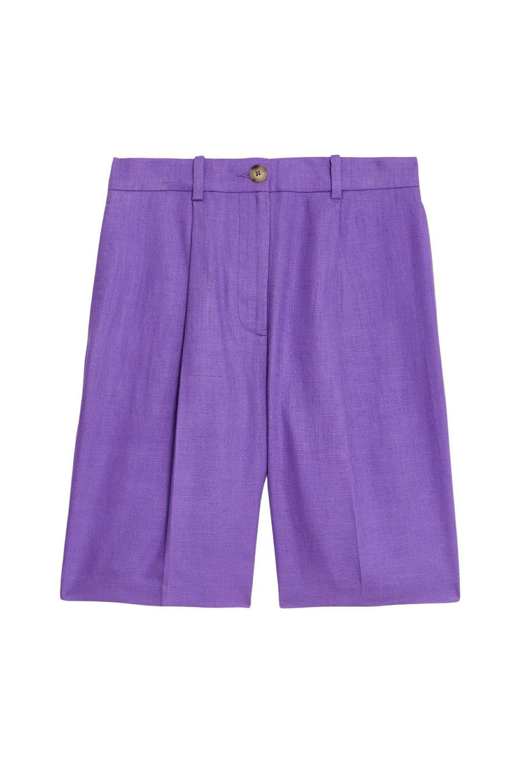 Marks & Spencer LINEN BLEND HIGH WAISTED BERMUDA