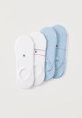 Tommy Hilfiger 4 PACK - Invisible socks - white/light blue
