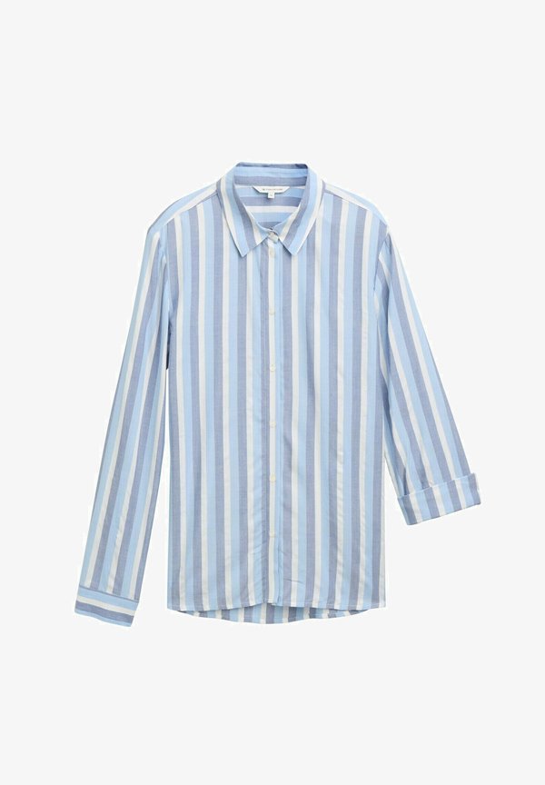 TOM TAILOR MIT STREIFENMUSTER - Button-down blouse - flawless blue woven stripe