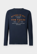 TOM TAILOR PRINTED - Long sleeved top - sky captain blue